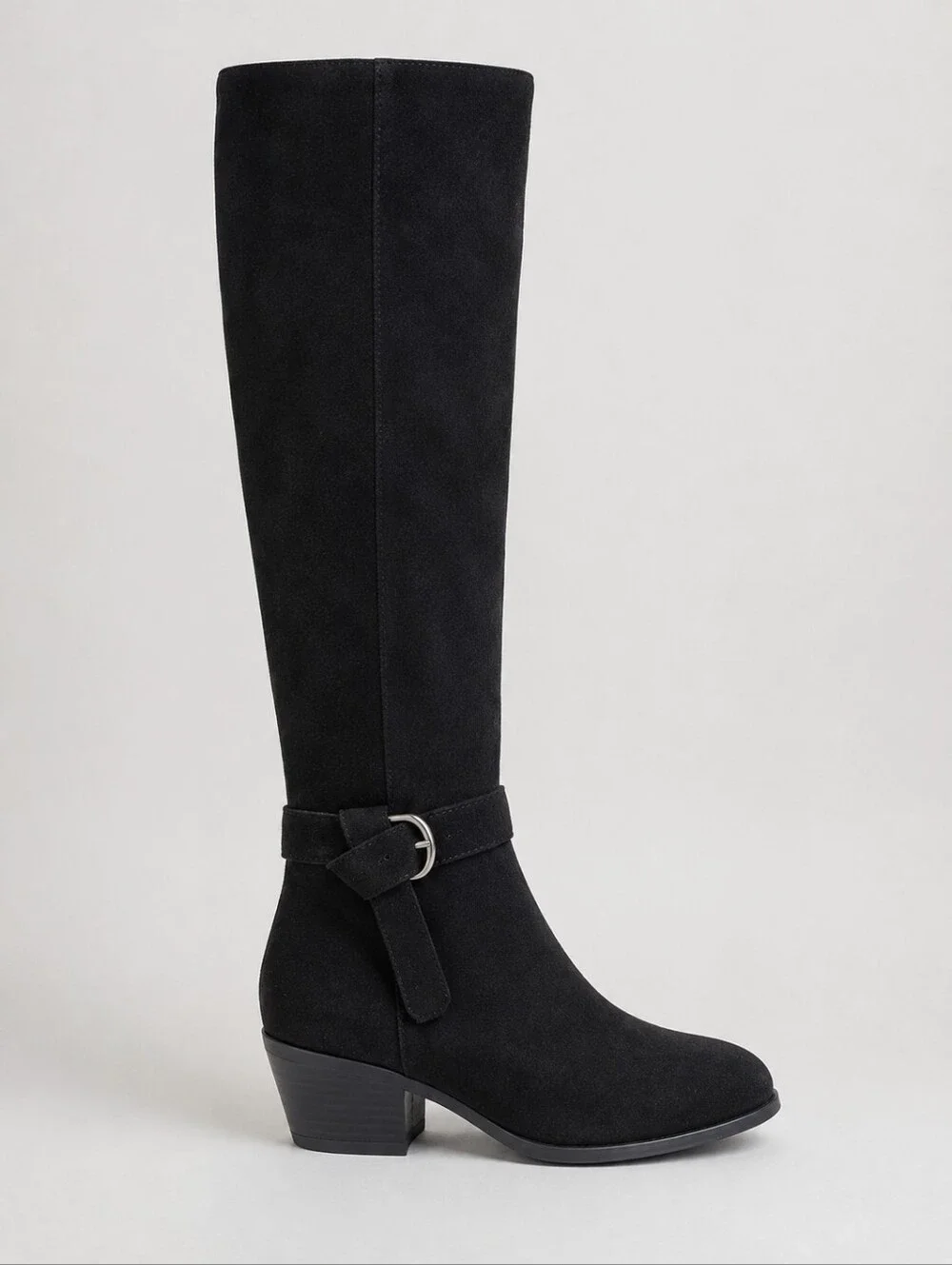 Style & Co Women's Omahaa Western Belt Boots Knee High Noots Black Size 5.5